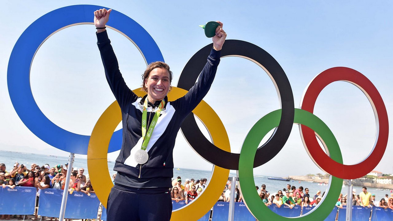 Rio de Janeiro, 15 agosto 2016 XXXI Olimpiadi Rio 2016. Nuoto 10 km donne. Rachele Bruni vince la medaglia d'argento nel nuoto di fondo. Foto di Simone Ferraro / GMT